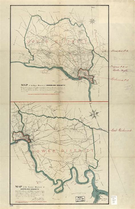 Map Of The Upper District Of Henrico County Map Of The Lower District