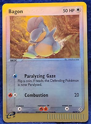 Bagon EX Dragon Near Mint 23 97 Reverse Holo Pokemon Uncommon 2003 EBay