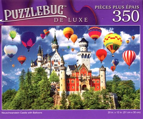 Puzzlebug Neuschwanstein Castle With Balloons 350 Pieces Deluxe