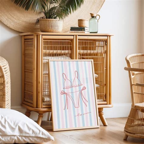 Bikini Print Endless Summer Print Aesthetic Wall Art Coastal Granddaughter Decor Coastal