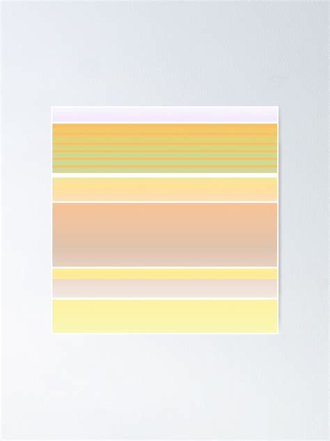 Light Academia Colors Striped Light Academia Color Palette Poster