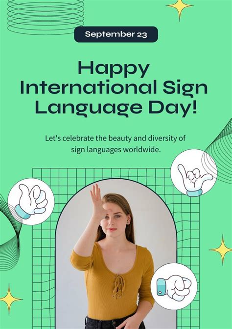 International Sign Language Day Piktochart