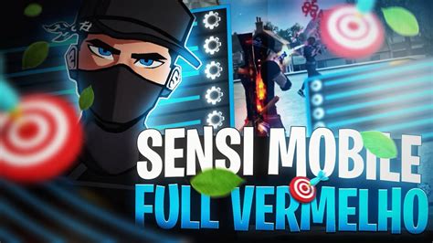 Nova Sensi Mobile Full Vermelho A Melhor Sensi Do Free Fire Nova