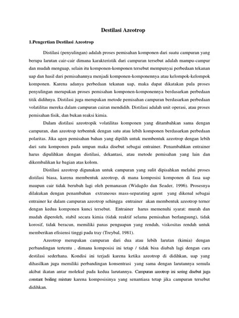 Destilasi Azeotrop Pdf