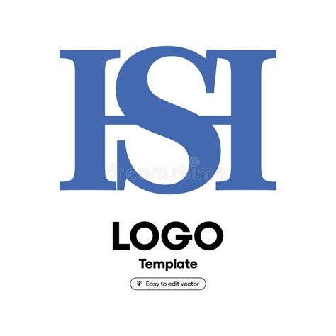letter isi logo design  blue color stock vector illustration