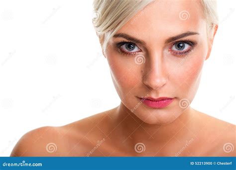 Head And Shoulders Of A Gorgeous Nude Woman Stock Photo Image Of Cosmetic Beautiful