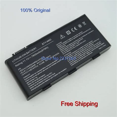 IECWANX 100 New Laptop Battery BTY M6D 9cell 11 1V 7800mAh 87Wh For