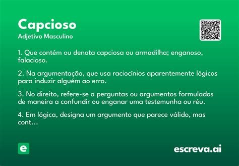 O Que Significa A Palavra Capcioso