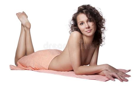 Beautiful Nude Woman With A Towel Stock Photo Image Of Makeup Feminine 19581350