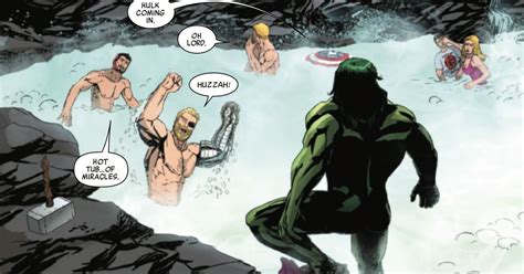 See The Avengers Unwind Naked In A Hot Tub After War Of The Realms Polygon