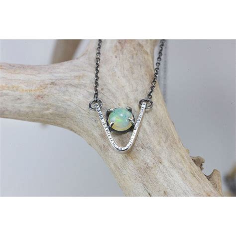 Genuine Opal and Sterling Silver Necklace – Raw Elements Jewelry