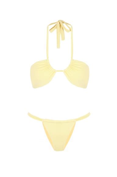 Bikini Bandeau Color Amarillo Halty Robin Collection Robin Collection