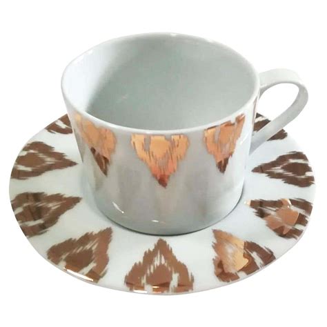 Uzbek Gold Tea Cups, Set of 2 For Sale at 1stDibs