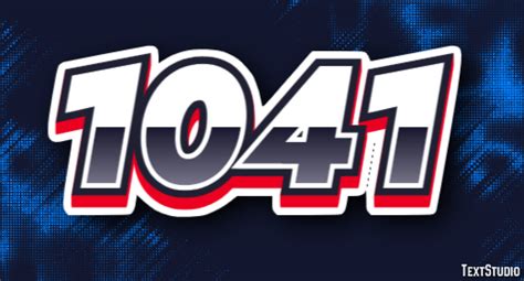 1041 Text Effect and Logo Design Number