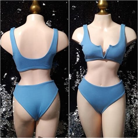 Bnew Shein Swimuit Shein Bikini Pc Bikini Set Ribbed Bikini Textured