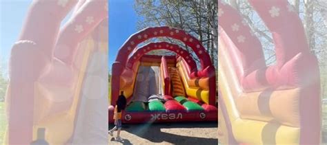 Детский надувной батут с горкой купить в Красном Селе с доставкой ...