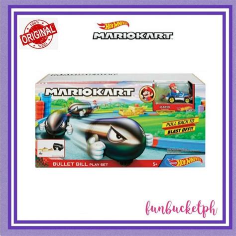 Original Hot Wheels Mario Kart Bullet Bill Play Set Lazada Ph