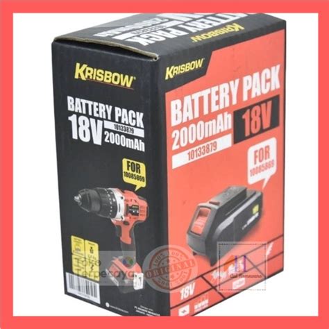 Jual Krisbow Part Baterai Rechargeable Mesin Bor Listrik 18v 2 0ah