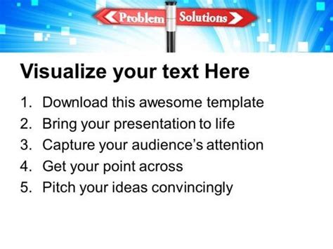 problem solution street signpost goals powerpoint templates