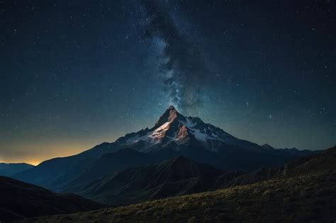 Premium Photo Imagine A Starry Night Sky Above A Silent Mountain