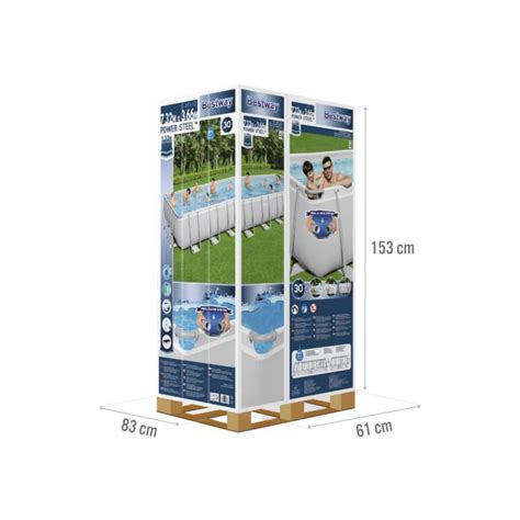 Basen Stelażowy prostokątny Power Steel 732x366x132 Bestway 56474