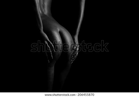 Back Butt Naked Women Black Background Stock Photo 206455870 Shutterstock