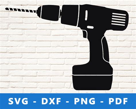 Cordless Drill Svg Drilling Machine Png Electric Drill Vector Home