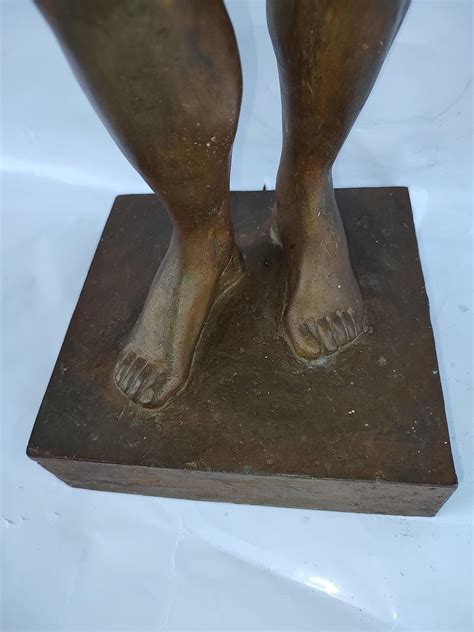 Midcentury Bronze Sculpture Of A Nude Male Foundry Guss Barth Rinteen For Sale At StDibs
