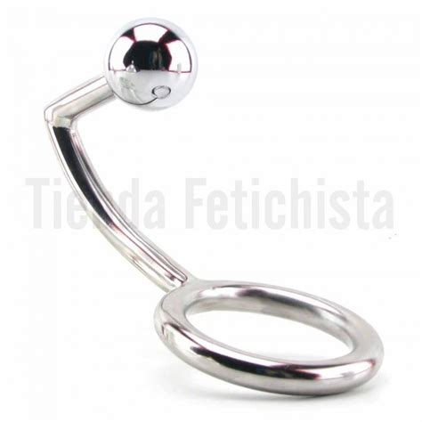 Cockring Acero Con Bola Anal Cock Ring Con Plug