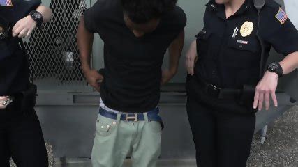 Pervert Is Caught Red Handed And Taken To A Rooftop By Horny Milf Cops