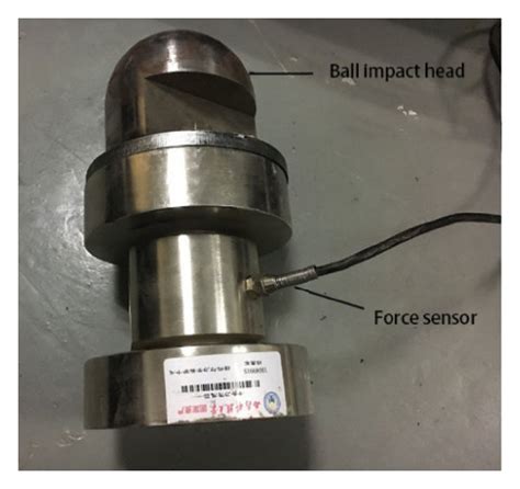 Impact sensor and spherical impact head. | Download Scientific Diagram