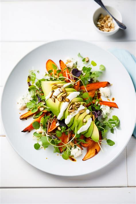 Roasted Carrot And Avocado Salad With Citrus Dressing Cooking