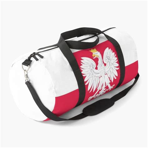 Flag Of Poland With Coat Of Arms Duffle Bag For Sale By Alma Studio