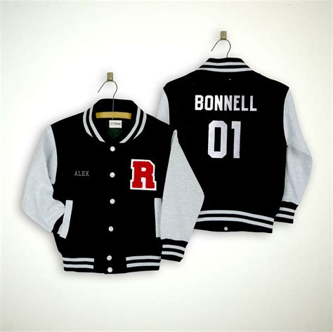 Personalized Kids Varsity Letterman Jacket Chenillefelt Letter Patch