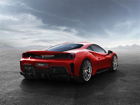 Silver Ferrari 488 Pista with Blue Stripes Photographed ahead of Geneva ...
