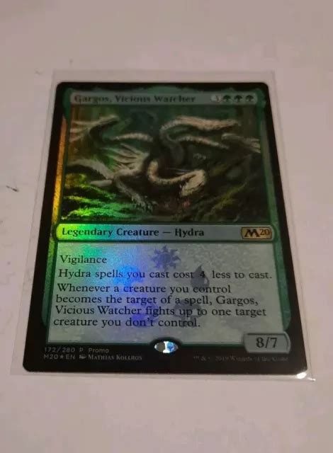 Mtg Gargos Vicious Watcher Revente Promo 172280 Foil Promo Eur 093