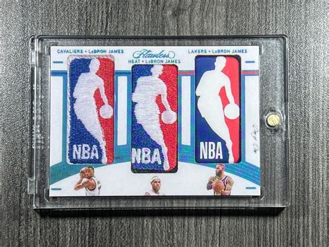 LEBRON JAMES Triple LOGOMAN Patch 1 1 Basketball Card Facsimile Reprint