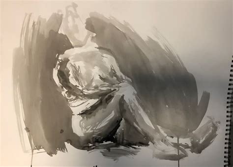 Nude Model Ink Drawing Ink Drawing Drawings Painting