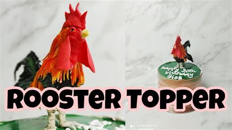 How To Make Rooster Cake Topper Sabong Manok Na Pula Gumpaste