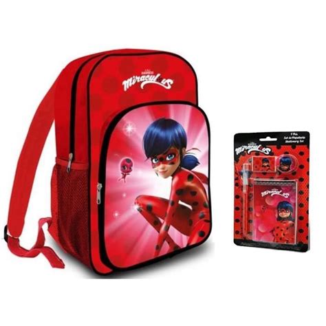 Sac Dos Miraculous Ladybug Primaire Cm Set De Papeterie Pi Ces