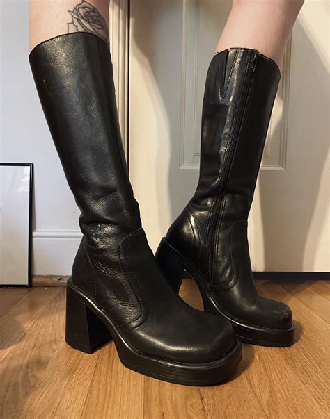 90s Steve Madden Leather Boots 6 Rthriftstorehauls