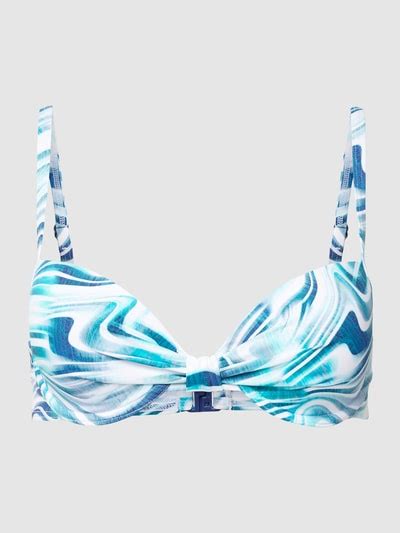 Esprit Bikini Oberteil Mit Allover Muster Blau Online Kaufen