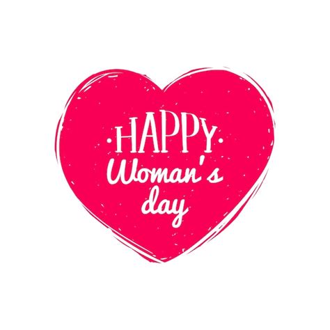 Premium Vector Vector Happy Womans Day Handwritten Lettering Card