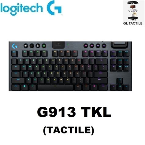 LOGITECH G913 TKL TENKEYLESS LIGHTSPEED WIRELESS RGB MECHANICAL GAMING ...