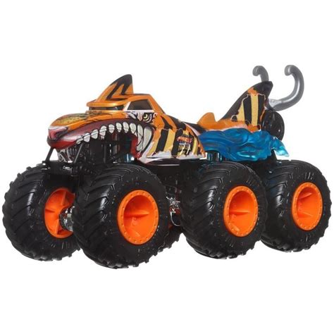 HOT WHEELS MONSTER TRUCKS BIG RIGS CAMINHÃO REBOQUE TIGER SHARK Shopee Brasil