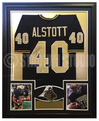 Mike Alstott Autographed Framed Purdue Boilermakers Jersey The