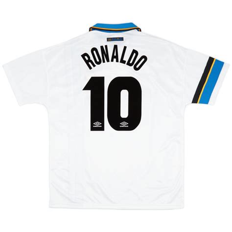 1997 98 Inter Milan Away Shirt Ronaldo 10 9 10 XL