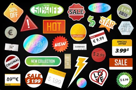 Premium Vector | Sticker pack price stickers grunge sticker old tape ...