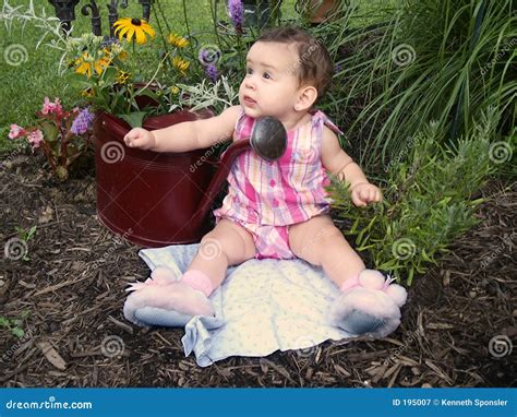 Baby In Garden Picture. Image: 195007