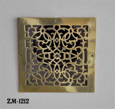 Vintage Hardware And Lighting Grille Recreated Brass Floor Ceiling Or Wall Grate For Air Or